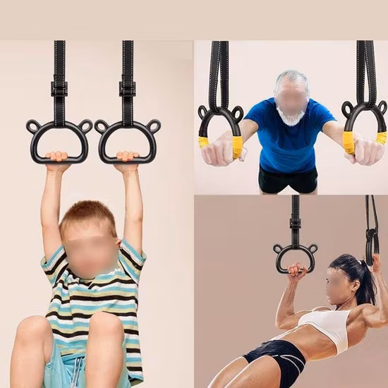 Anéis de ginástica fitness com alças ajustáveis ​​para condicionamento total do corpo em casa